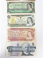 Canadian Bills (x4)