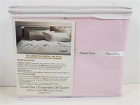Elegant: Bed Linen Duvet Set (Queen) Light Pink