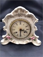 Vintage porcelain alarm clock, Coventry Ware,