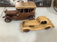 2 - wooden classic cars