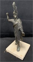 Bronze vintage Aztec soldier