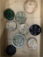 Glass and terracotta paperweights