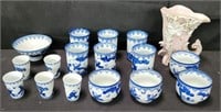 Box of misc. Asian porcelain items, etc.