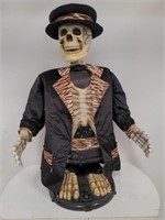 Halloween decoration skeleton on a suit approx