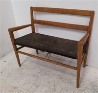 Child's maple settee, approx. 28" x 13" x 23"
