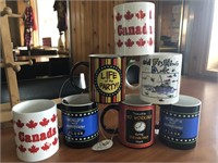 7 Coffee mugs & rack - NEW