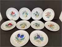 Authentic Milk Glass Salad Plates (set of 10)