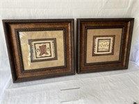 Framed Western Prints (20" x 20"; qty. 2)