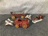Decorative Horse Drawn Fire Carriages