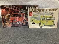Set of 2 Ladder Truck Model Kits