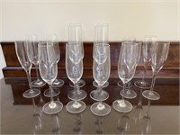 Champagne Glasses (qty. 16, assorted sizes)