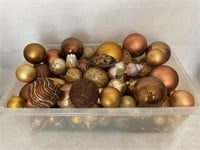 Christmas Ball Ornaments (gold, amber, glitter)