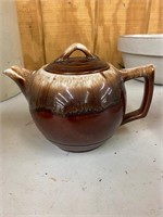 McCoy brown drip teapot