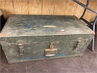 Wooden military trunk