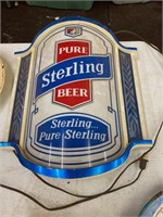 Pure Sterling Beer plastic light up sign