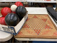 Bocce balls, Chinese checkerboard
