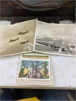 Vintage airplane photos and 1944 booklet