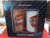 Don Ed Hardy leather embroidered glasses
