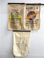 lot of 3 cloth seed bags Schell's, OK Seeds other