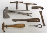 8 hammer heads, farm tool, screwdriver others