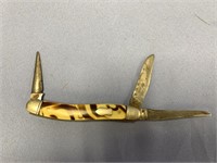 3 bladed Shrade pocket knife, about 6" when open