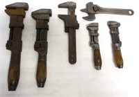 lot of 6 adjustable wrenches Mauser, other