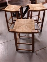 WOODEN STOOL LOT