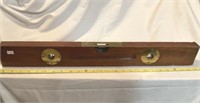 Stanley #30 Wooden Level With Brass Hardware