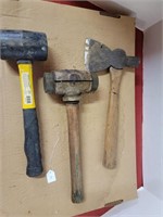 ROOFING HAMMER AND 2 RUBBER MALLETS