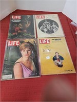 4 LIFE MAGS 1960S IN PLASTIC