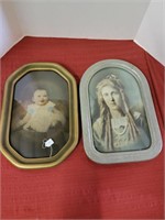 2 EARLY FRAMED PICTURES GREAT SHAPE