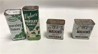 Set Of Vintage Tins