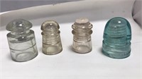 Mixed Set Of Antique Glass Insulators