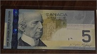 CANADIAN 2006 UNCIRCULATED $5.00 DOLLAR NOTE