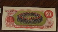 CANADIAN 1975 RCMP MUSICLA RIDE $50.00 DOLLAR NOTE