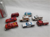 (8) Lesney Matchbox Emergency Vehicles, Fire,