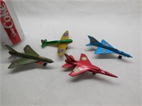 Lesney Matchbox Planes, Spitfire, MIG 21, SP 4