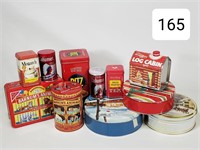 Group of Advertisement Tins