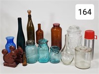 Collection of Old Bottles & Fruit Jars