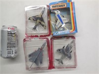 (4) Matchbox Jet Planes Marines, Corsair, Harrier