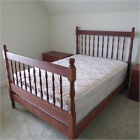 Antique Headboard Footboard & Frame Cherry Wood