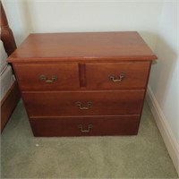 ANTIQUE Nightstand with 4 Drawers Cherry Wood