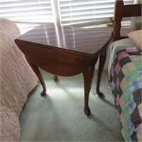 Cherry Wood Drop Leaf Side Table