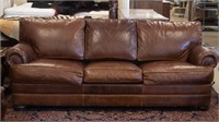 Furniture Contemporary Leather Convertible Sofa