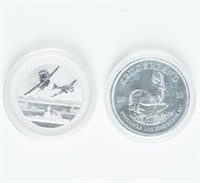 Coin 2 - 1 Troy Ounce Ea. .999 Fine Silver Rounds