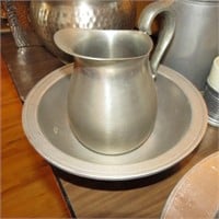 Wilton Pewter Pitcher and Bowl