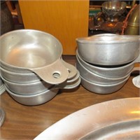 Lot of Pewter Soup Bowls