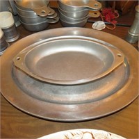 Pewter Platter and Serving Bowl