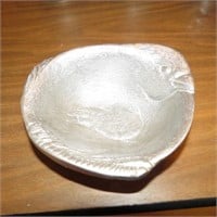Bird Shaped Pewter Dish Bowl