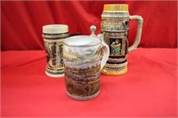 Collector Steins: 3pc lot
